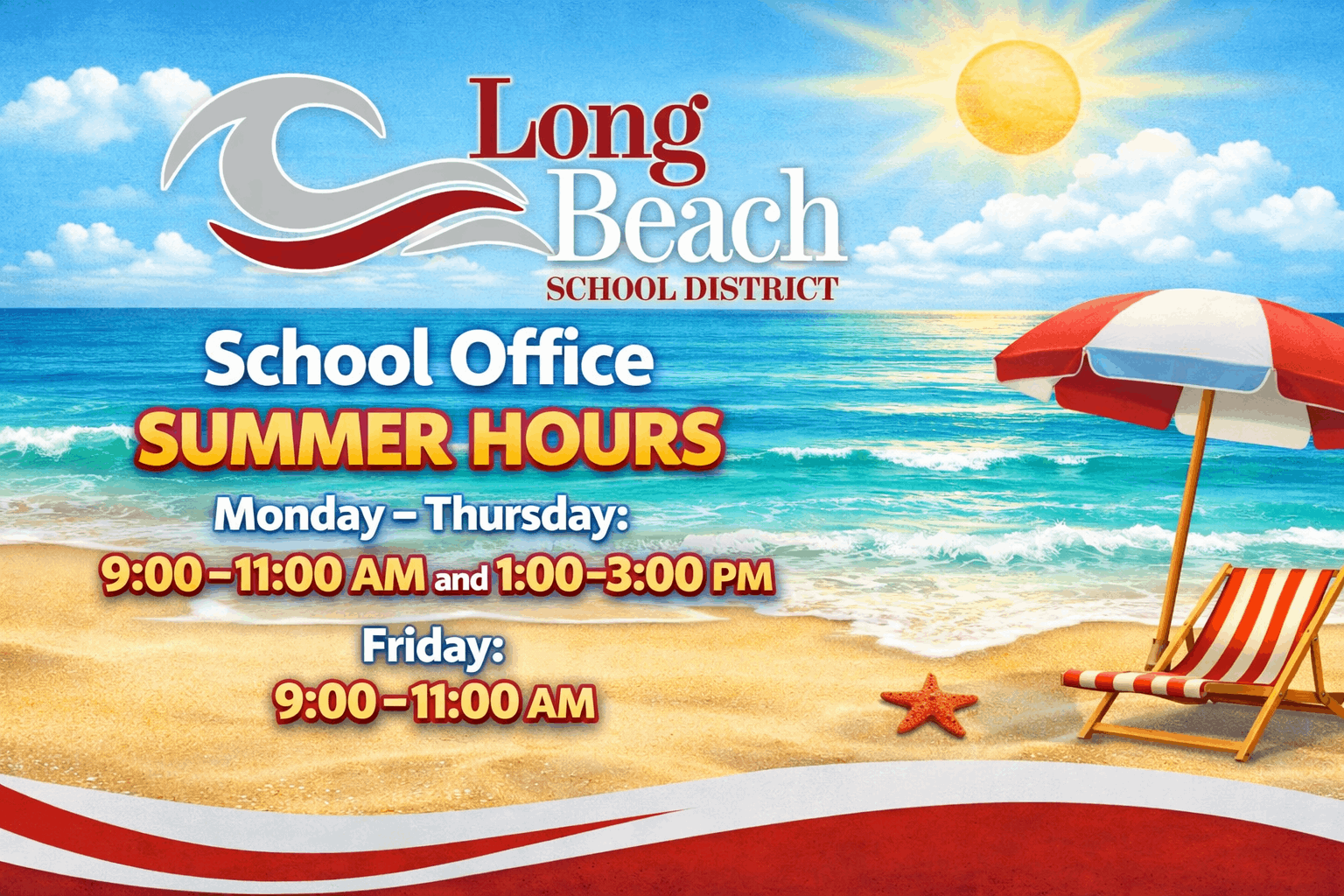summer hours graphic